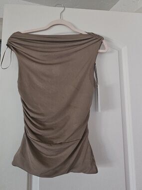Milk + Honey Sleeveless Off The Shoulder Blouse